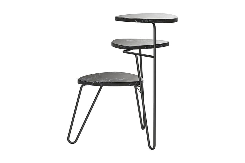 Athena Sidobord 55 cm Marmorlook/Svart - Novogratz - Products - Möbler - Bord & matgrupp - Avlastningsbord & sidobord - Brickbord & småbord