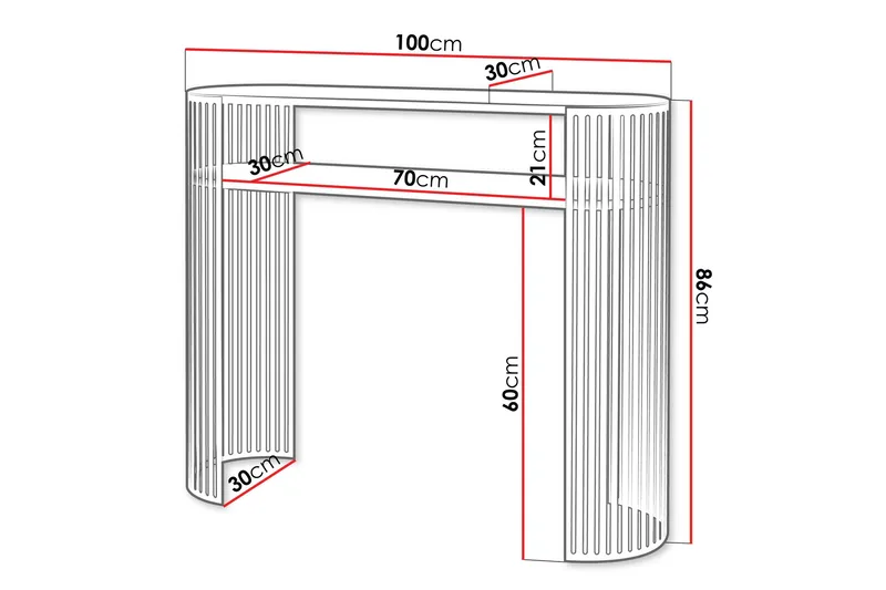 Friend Konsollbord 100 cm - Guld/Svart - Products - Möbler - Bord & matgrupp - Avlastningsbord & sidobord - Konsolbord & hallbord