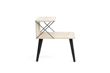 Kaysie Sängbord 50 cm - Svart/Marmor - Products - Möbler - Bord & matgrupp - Avlastningsbord & sidobord - Sängbord & nattduksbord