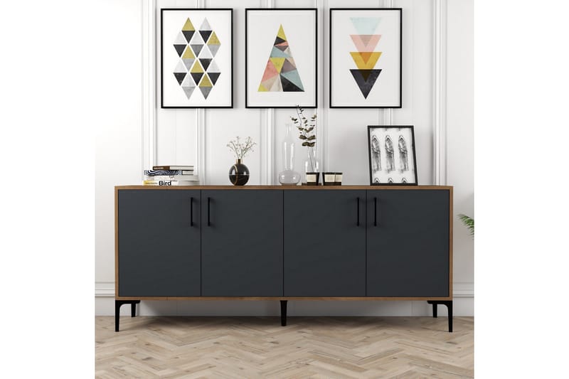 Levents Avlastningsbord 180 cm - Valnöt/Antracit - Products - Möbler - Bord & matgrupp - Avlastningsbord & sidobord - Konsolbord & hallbord