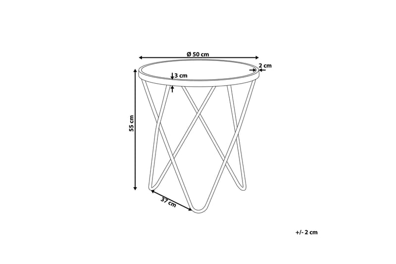 Meerah Sidobord Marmoreffekt - Vit - Products - Möbler - Bord & matgrupp - Avlastningsbord & sidobord - Brickbord & småbord