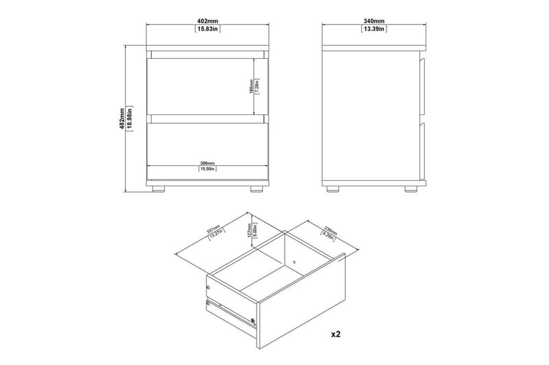 Rengo Sängbord 40,2 cm - Natur - Products - Möbler - Bord & matgrupp - Avlastningsbord & sidobord - Sängbord & nattduksbord