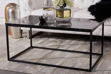 Barreras Soffbord 100 cm Marmormönster - Svart - Products - Möbler - Bord & matgrupp - Marmorbord