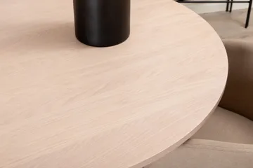 Biana Matgrupp 110 cm Rund inkl 4 Berita Stolar - Beige/Svart - Products - Möbler - Bord & matgrupp - Matgrupp