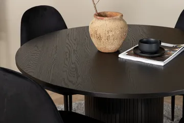 Biana Matgrupp 110 cm Rund inkl 4 Pontus Stolar - Svart - Products - Möbler - Bord & matgrupp - Matgrupp