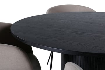 Bianca Matgrupp 110 cm Rund med 4 Berit stolar - Beige - Products - Möbler - Bord & matgrupp - Matgrupp