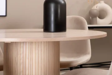 Bianca Matgrupp 110 cm Rund med 4 Polar stolar - Beige - Products - Möbler - Bord & matgrupp - Matgrupp