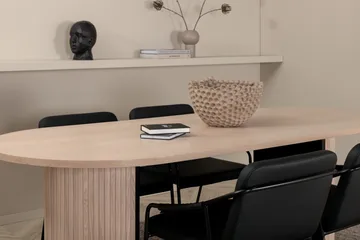 Bianca Matgrupp 200 cm Oval med 4 Tvista stolar - Svart - Products - Möbler - Bord & matgrupp - Matgrupp