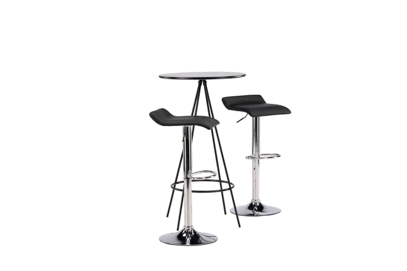 Bistro Matgrupp 60 cm Rund med 2 Jonna stolar - Svart - Products - Möbler - Bord & matgrupp - Matgrupp