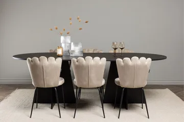 Bootcut Matgrupp 230 cm Oval med 6 Limhamn stolar - Beige - Products - Möbler - Bord & matgrupp - Matgrupp