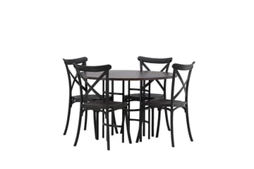 Copenhagen Matgrupp 115 cm Rund med 4 Crosett stolar - Svart - Products - Möbler - Bord & matgrupp - Matgrupp