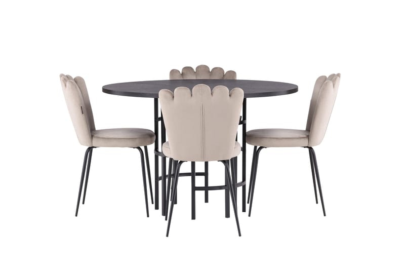 Copenhagen Matgrupp 115 cm Rund med 4 Limhamn stolar - Beige - Products - Möbler - Bord & matgrupp - Matgrupp