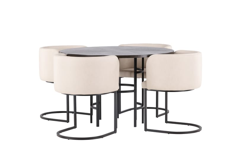 Copenhagen Matgrupp 115 cm Rund med 4 Simrishman stolar - Beige - Products - Möbler - Bord & matgrupp - Matgrupp