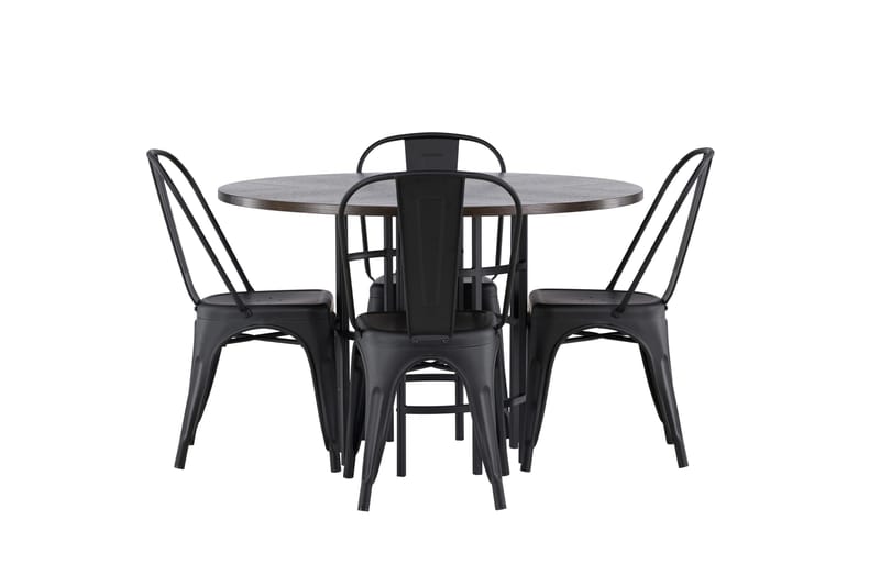 Copenhagen Matgrupp 115 cm Rund med 4 Tempe Stolar - Svart - Products - Möbler - Bord & matgrupp - Matgrupp