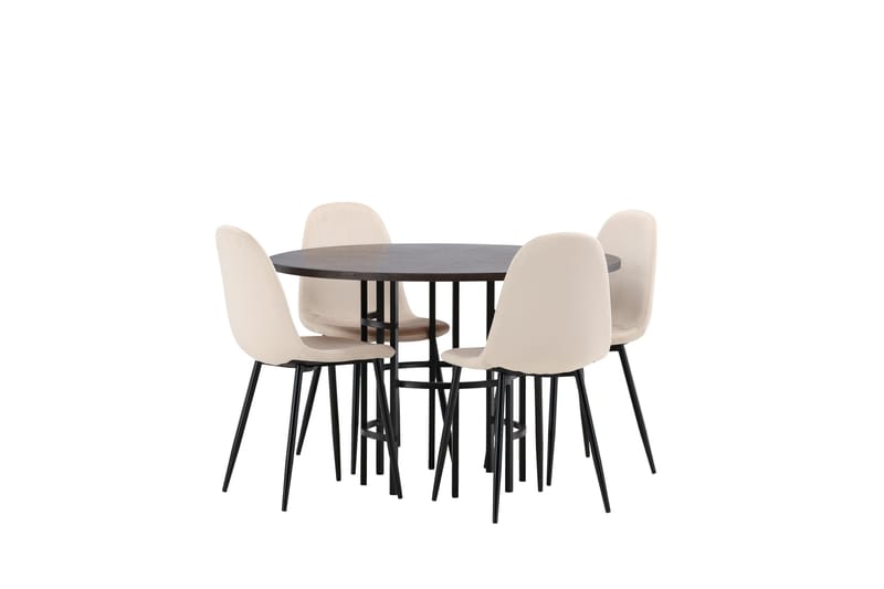 Copenhagen Matgrupp 115 cm Rund med 4 Polar stolar - Beige - Products - Möbler - Bord & matgrupp - Matgrupp
