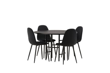 Copenhagen Matgrupp 115 cm Rund med 4 Polar stolar - Svart - Products - Möbler - Bord & matgrupp - Matgrupp