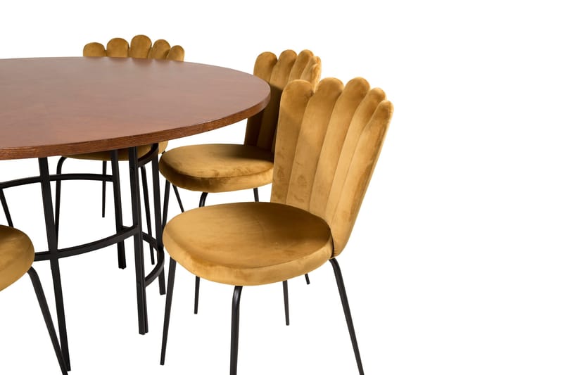 Copenhagen Matgrupp 140 cm Rund med 6 Limhamn stolar - Svart - Products - Möbler - Bord & matgrupp - Matgrupp