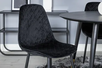 Dipp Matgrupp 115 cm Rund med 4 Polar stolar - Svart/Guld - Products - Möbler - Bord & matgrupp - Matgrupp