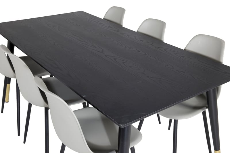 Dipp Matgrupp 180 cm Rektangulär med 6 Polar stolar - Svart/Guld - Products - Möbler - Bord & matgrupp - Matgrupp