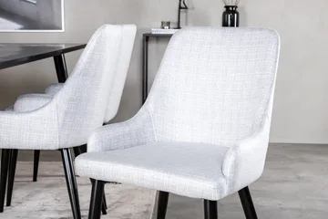 Dipp Matgrupp 180 cm Rektangulär med 6 Plaza stolar - Svart - Products - Möbler - Bord & matgrupp - Matgrupp