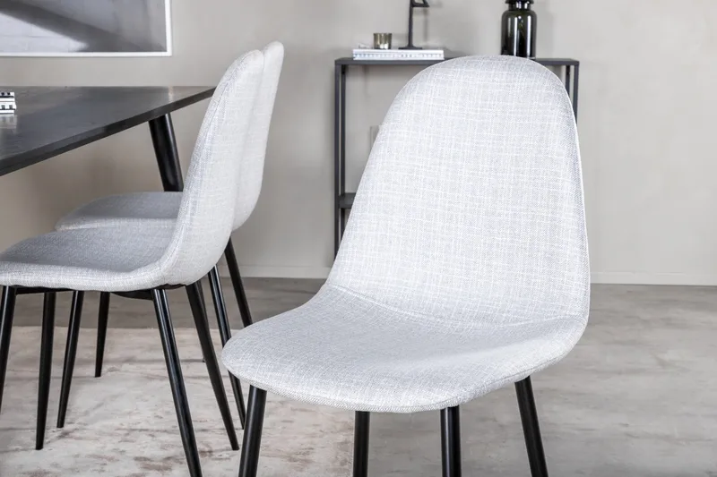 Dipp Matgrupp 180 cm Rektangulär med 6 Polar stolar - Svart - Products - Möbler - Bord & matgrupp - Matgrupp