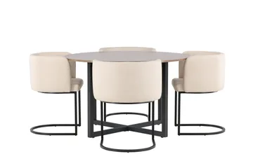 Durango Matgrupp 120 cm Rund med 4 Simrishamn Stolar - Valnöt - Products - Möbler - Bord & matgrupp - Matgrupp