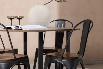 Durango Matgrupp 120 cm Rund med 4 Tempe Stolar - Valnöt - Products - Möbler - Bord & matgrupp - Matgrupp