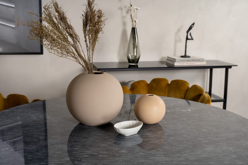 Estelle Matgrupp 106 cm Rund med 4 Limhamn stolar - Svart/Guld - Products - Möbler - Bord & matgrupp - Matgrupp