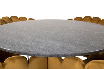 Estelle Matgrupp 106 cm Rund med 4 Limhamn stolar - Svart/Guld - Products - Möbler - Bord & matgrupp - Matgrupp