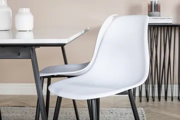 Estelle Matgrupp 140 cm Rektangulär med 4 Polar stolar - Svart - Products - Möbler - Bord & matgrupp - Matgrupp