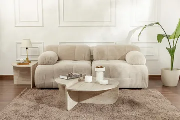 Georgette Soffbord 90 cm - Travertine - Products - Möbler - Bord & matgrupp - Soffbord