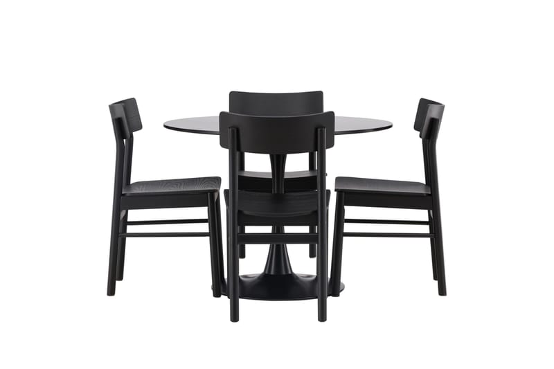 Glade Matgrupp + 4 stolar Rektangulär - Svart - Products - Möbler - Bord & matgrupp - Matgrupp