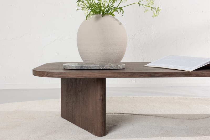 Grönvik Ovalt Soffbord 130x65 cm - Mörkbrunt / Valnöt / Trä - Products - Möbler - Bord & matgrupp - Soffbord