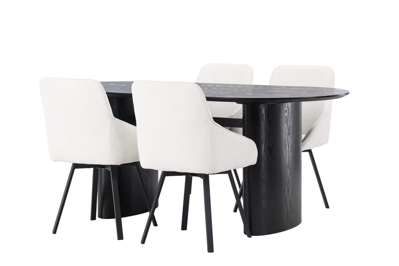 Isolde Matgrupp 180 cm Oval med 4 Rosie stolar - Beige - Products - Möbler - Bord & matgrupp - Matgrupp
