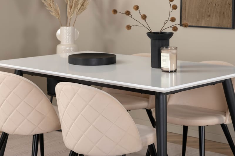 Jimmy matbord med 4st Velvet matstol - Products - Möbler - Bord & matgrupp - Matgrupp