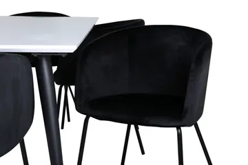 Jimmy Matgrupp 195 cm Rektangulär med 6 Berit stolar - Svart - Products - Möbler - Bord & matgrupp - Matgrupp