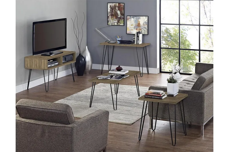 Owen Skrivbord 102 cm Valnötsbrun/Svart - Dorel Home - Products - Möbler - Bord & matgrupp - Kontorsbord - Datorbord