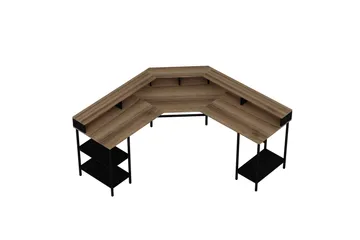 Naina Hörnskrivbord - Guld - Products - Möbler - Bord & matgrupp - Kontorsbord - Skrivbord - Hörnskrivbord