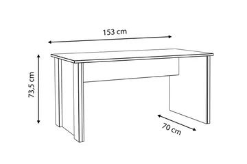 Torelles Skrivbord 153 cm - Brun/Grå - Products - Möbler - Bord & matgrupp - Kontorsbord - Datorbord