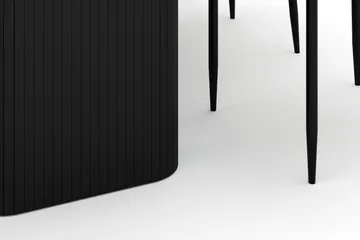 Kopparbo Matbord 180-240 cm Förlängningsbart med 6 Sawako Stolar - Svart - Products - Möbler - Bord & matgrupp - Matgrupp