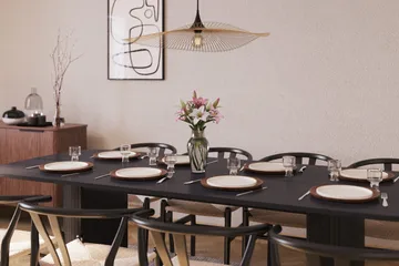 Kopparbo Matgrupp 240 cm med 8 Dastoori Matstol - 2220067-8,2229313-1 - Svart - Products - Möbler - Bord & matgrupp - Matgrupp