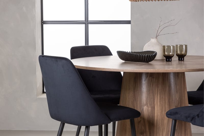 Lanzo Matgrupp 120 cm Rund med 4 Night Stolar - Natur - Products - Möbler - Bord & matgrupp - Matgrupp