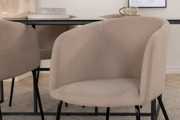 Leif Matgrupp 200 cm Rektangulär med 4 Berit stolar - Beige - Products - Möbler - Bord & matgrupp - Matgrupp