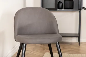 Leif Matgrupp 200 cm Rektangulär med 6 Velvet stolar - Svart - Products - Möbler - Bord & matgrupp - Matgrupp