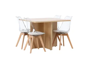 Leo Matgrupp 100 cm Rektangulär med 4 Edvin stolar - Natur - Products - Möbler - Bord & matgrupp - Matgrupp