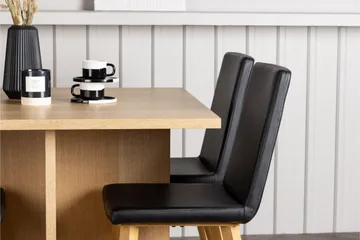 Leo Matgrupp 100 cm Rektangulär med 4 Today stolar - Svart - Products - Möbler - Bord & matgrupp - Matgrupp