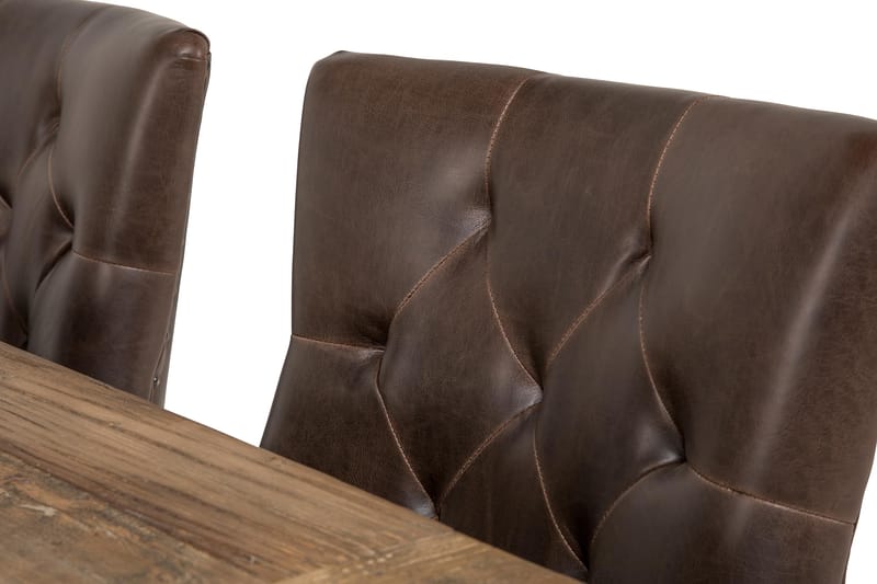 Lyon Förlängningsbar Matgrupp 200 cm med 6 Tuva Stol - Natur/Vit/Brun - Products - Möbler - Bord & matgrupp - Matgrupp