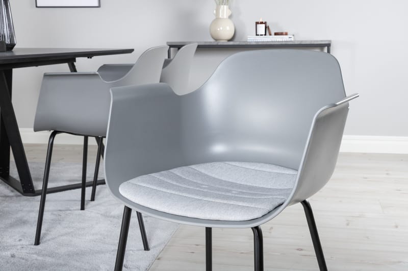 Marina Matgrupp 180 cm Rektangulär med 6 Comfort stolar - Svart - Products - Möbler - Bord & matgrupp - Matgrupp