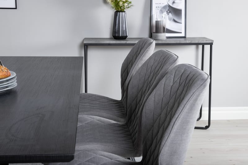 Marina Matgrupp 180 cm Rektangulär med 6 Gemma stolar - Svart - Products - Möbler - Bord & matgrupp - Matgrupp