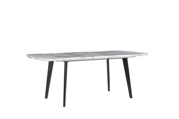 Matbord hopfällbart 160/200 x 90 cm MOSBY - Vit - Products - Möbler - Bord & matgrupp - Matbord & köksbord